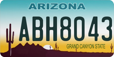 AZ license plate ABH8043