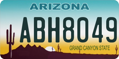 AZ license plate ABH8049