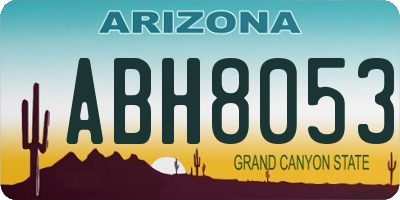 AZ license plate ABH8053