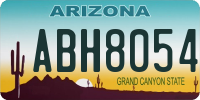 AZ license plate ABH8054