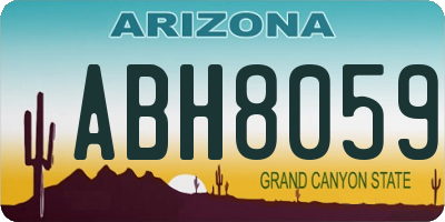 AZ license plate ABH8059