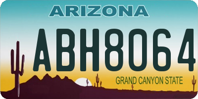 AZ license plate ABH8064