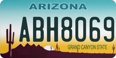 AZ license plate ABH8069