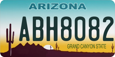 AZ license plate ABH8082