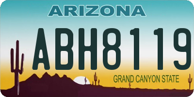 AZ license plate ABH8119