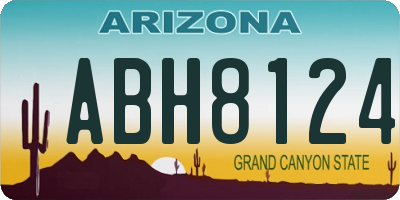 AZ license plate ABH8124