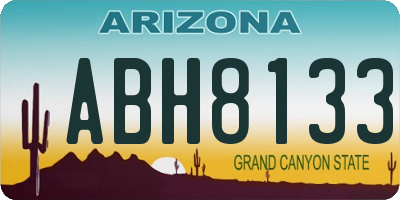 AZ license plate ABH8133