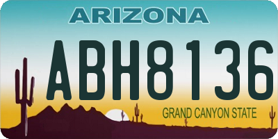 AZ license plate ABH8136