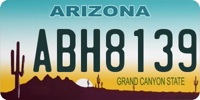 AZ license plate ABH8139