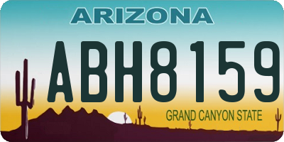 AZ license plate ABH8159