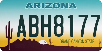 AZ license plate ABH8177