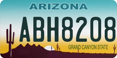 AZ license plate ABH8208