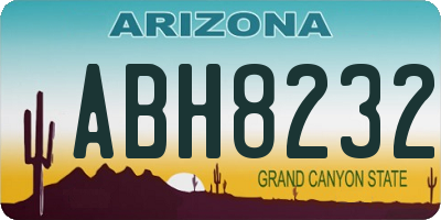 AZ license plate ABH8232