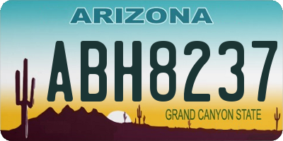 AZ license plate ABH8237