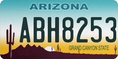 AZ license plate ABH8253