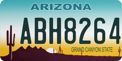 AZ license plate ABH8264
