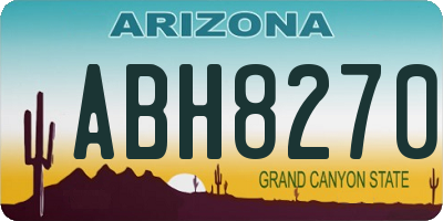 AZ license plate ABH8270