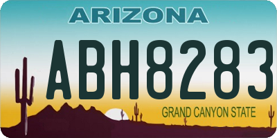 AZ license plate ABH8283