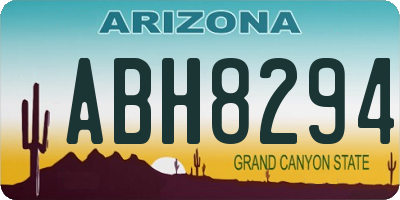AZ license plate ABH8294