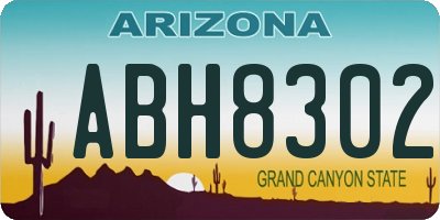 AZ license plate ABH8302