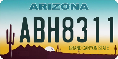 AZ license plate ABH8311