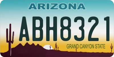 AZ license plate ABH8321