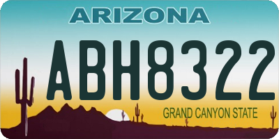 AZ license plate ABH8322