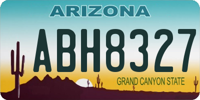 AZ license plate ABH8327