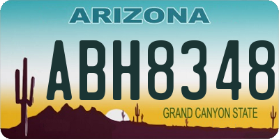 AZ license plate ABH8348