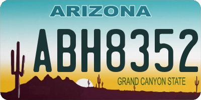 AZ license plate ABH8352