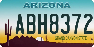 AZ license plate ABH8372