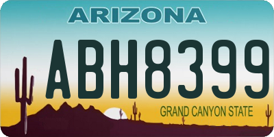 AZ license plate ABH8399