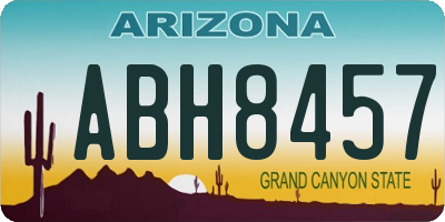 AZ license plate ABH8457