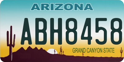 AZ license plate ABH8458