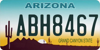 AZ license plate ABH8467