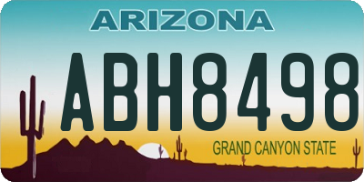 AZ license plate ABH8498
