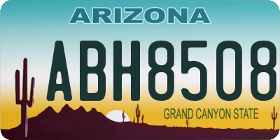 AZ license plate ABH8508
