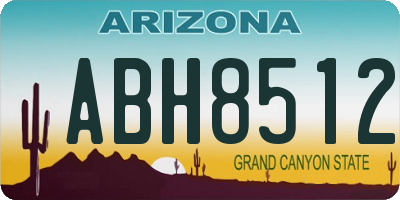 AZ license plate ABH8512