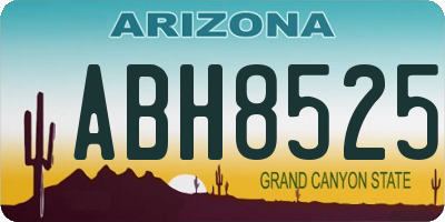 AZ license plate ABH8525