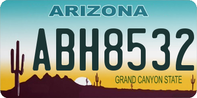 AZ license plate ABH8532