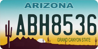 AZ license plate ABH8536