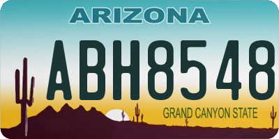 AZ license plate ABH8548