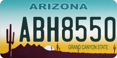 AZ license plate ABH8550