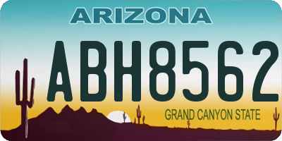 AZ license plate ABH8562