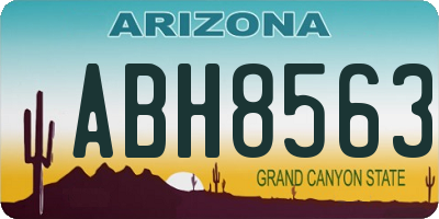 AZ license plate ABH8563