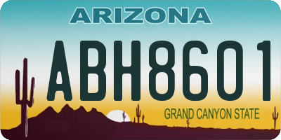 AZ license plate ABH8601