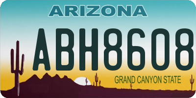 AZ license plate ABH8608