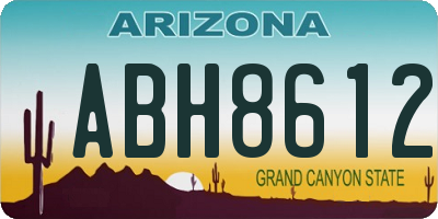 AZ license plate ABH8612