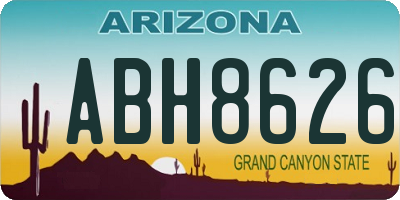 AZ license plate ABH8626