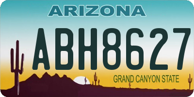 AZ license plate ABH8627
